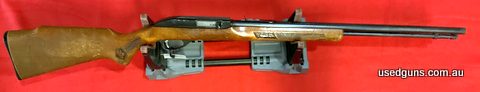 Good semi automatic rifle in 22 rimfire works fine with standard 22 Ammo. Made by Marlin and is tube fed. Great farm gun on cat c license or on the collector li