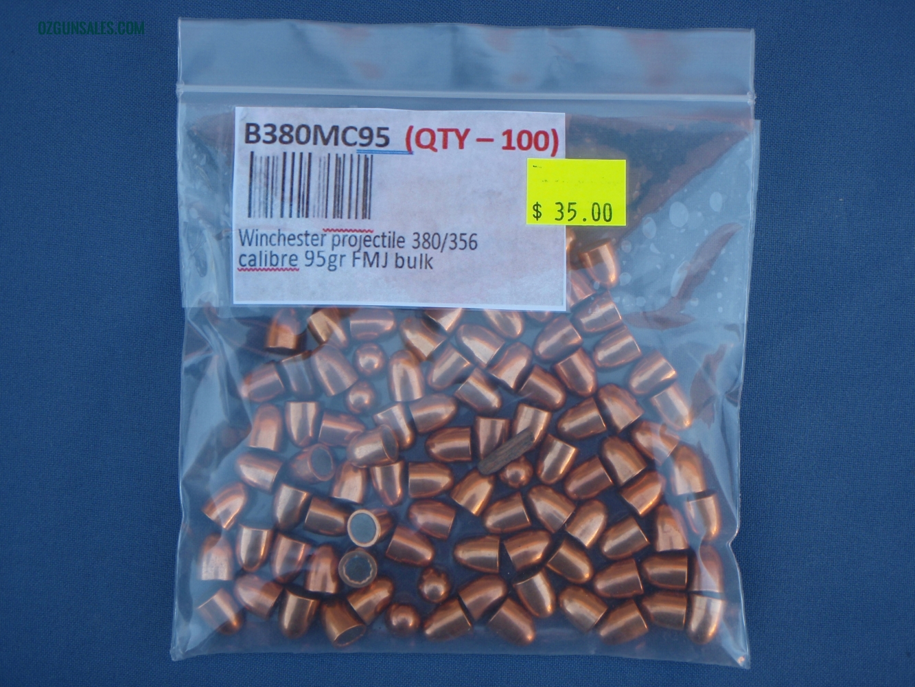 Winchester Projectiles Cal: 380 / 356 - 95Gr FMJ