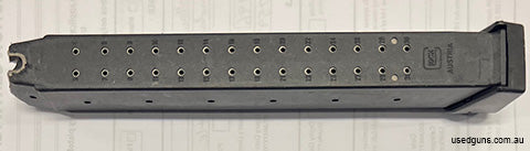 Brand new 33 round Glock mags. 2 available. Appropriate license / permit required. $15 post Australia Wide to your dealer.