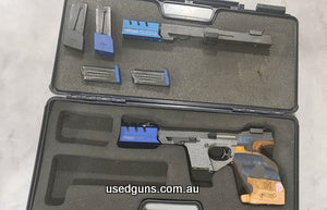 Two guns in one. Great piece. Never misses a beat. Reluctant sale. Retiring from sport.