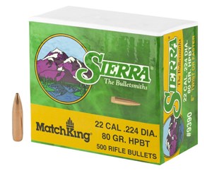 SIERRA
S9390
MATCHKING
22CAL, 80GR, HPBT
PROJECTILES

SPECIAL
$249 /PER 500