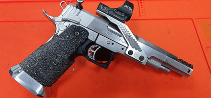 SVI Infinity AET Open Gun - New hammer, sear, disconnector etc just fitted by Custom Guns Engineering, WPA Red dot mount,C-More 3MOA RTS3 (transferrable lifetim