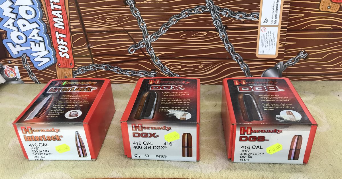 NOSLER PARTITIONS&416 HORNADY DG&RWS 9.3X64/30-06/8mm