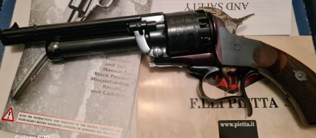 New Pietta Lemat revolver. .44BP/20G BP. unique 9 shot revolver around a single shot 20g barrel New in box. Stock Code: 666 Price plus postage