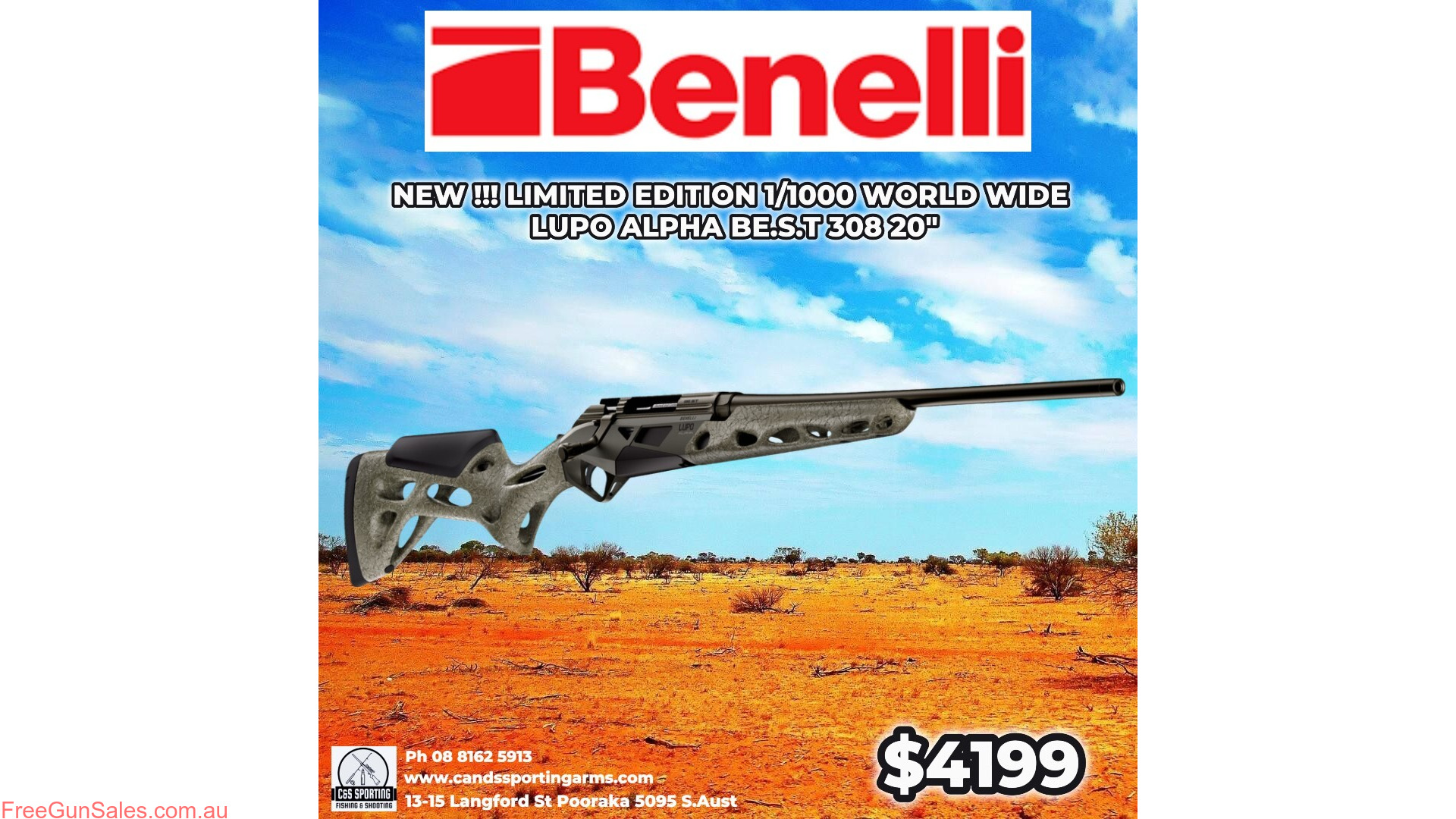 Benelli Lupo ALPHA 308 special edition only 1000 units world wide Pooraka