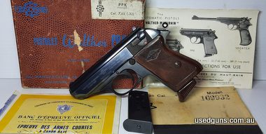 Manurhin PPK, Lic by Walther, original box and paperwork, 2 mags, Postage $60, Stock #C341