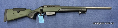 Excellent condition Tikka T3x chambered in 223. Comes in an OD geen stock with an adjustable cheek riser, has a detachable magazine, 20 inch threaded barrel and