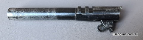 Used barrel for 1911 45 ACP. Legal club barrel length is 125mm or 5 inches. More photos available. In Brisbane