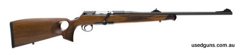 Excellent condition Roessler Titan 16 in 6.5x55. Straight pull action, lovely figured thumbhole stock, schnabel forend. Comes in its original box. $65 freight a