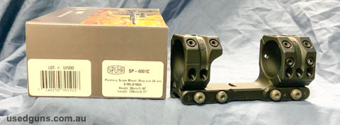 SPUHR SP-4001C 34mm Mount. 30mm high and 0MIL cant. $15 Post Australia Wide. We have most SPUHR mounts in stock for immediate delivery.