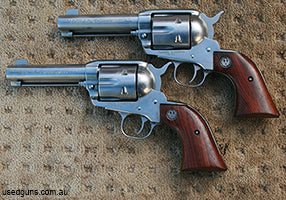 Pair of Stainless Vaqueros in .45 Long Colt 4 ¬¨Œ© barrels.