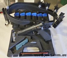 Cz Shadow 2, slide milled for Shield sms red dot foot print. Thumb rest safety and grip upgrade, comes with 6 nsw compliant 10rnd mags, belt rig with viper hols