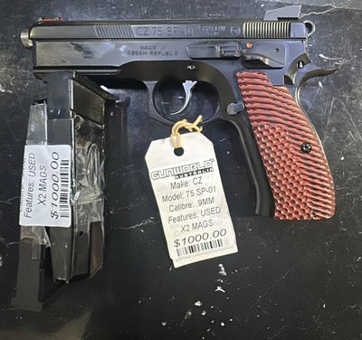 Used CZ 75 SP-01 9mm with x2 mags - SN: B313428