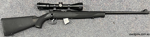 Norinco JW15 22lr with 24" threaded barrel. Has not seen much use and is in very good to excellent condition. Comes with a Blazer 3-9x40 scope in Sportsmatch ri