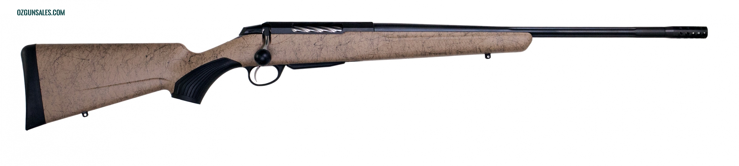 Tikka T3x Lite Roughtech Desert 308WIN - Muzzled