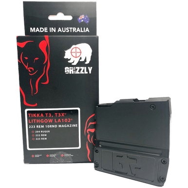 Grizzly Tikka/Lithgow 204rug- 222rem-223rem 10rnd Magazine 61mm OAL  -  SKU: GP223TIKKA10RD
