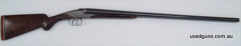 French made Charlin slide action 12G SxS shot gun. Nitro proofed, 2 1/2 in chambers, fixed chokes modified and improved modified. Has had a repair to the stock 