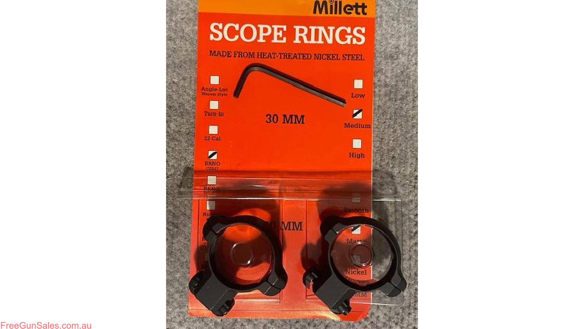Millett CZ 527 Rifle 30mm Mounts Caloundra