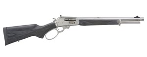 MARLIN
70450
MODEL 1895 TRAPPER SERIES
45-70
5+1 SHOT
16.17" BARREL
WITH THREADED MUZZLE
STAINLESS STEEL
BIG LOOP LEVER
GREY LAMINATED STOCK & FOREND
SKINNER PEEP SIGHT
SPIRAL FLUTED BOLT

NEW $2709