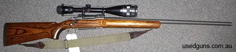 Ruger 77 MkII 223cal rifle in excellent condition. Heavy barrel, timber laminated stock, includes a Bushnell 6-18x50 scope and sling. Perfect for long range pre