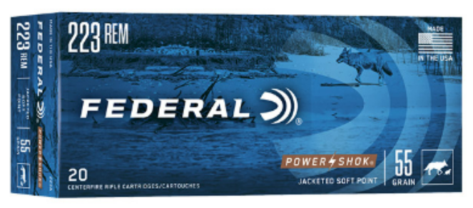 Federal 223 Rem 55GR SP Power-Shok