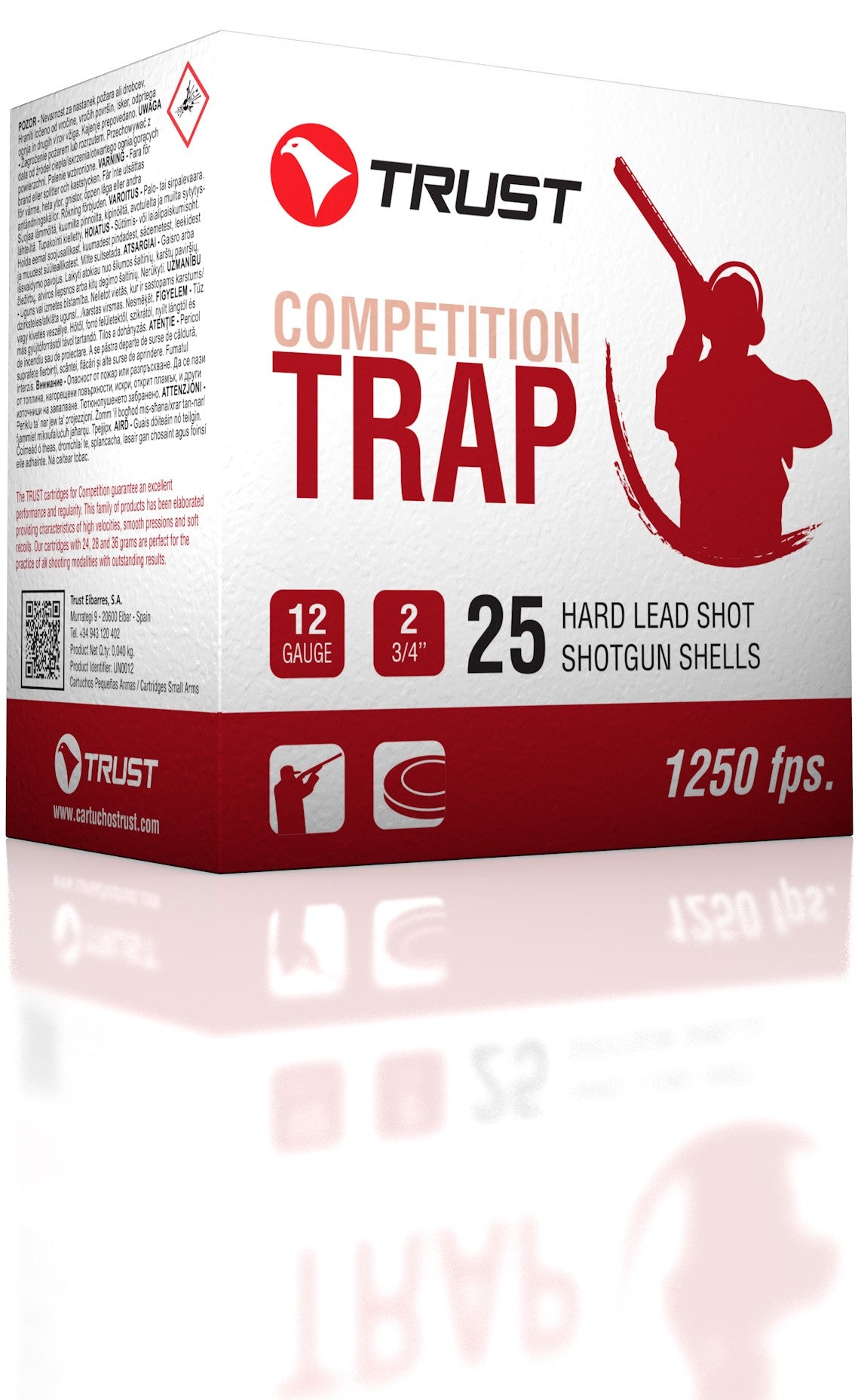 TRUST 12G TRAP 1 RED 1250fps 28gm (7.5) (250 SLAB)