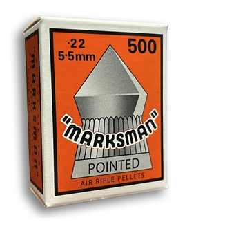 Marksman .22 Pointed Air Rifle Pellets – 500 Pack (Box)