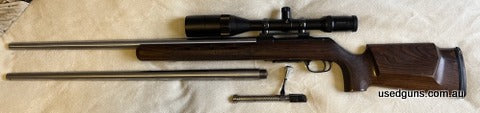 Deceased estate rifle. 22-250 Krico 600 Pseco barrel. Rifle also has a 6BR Barrel to be included in sale.