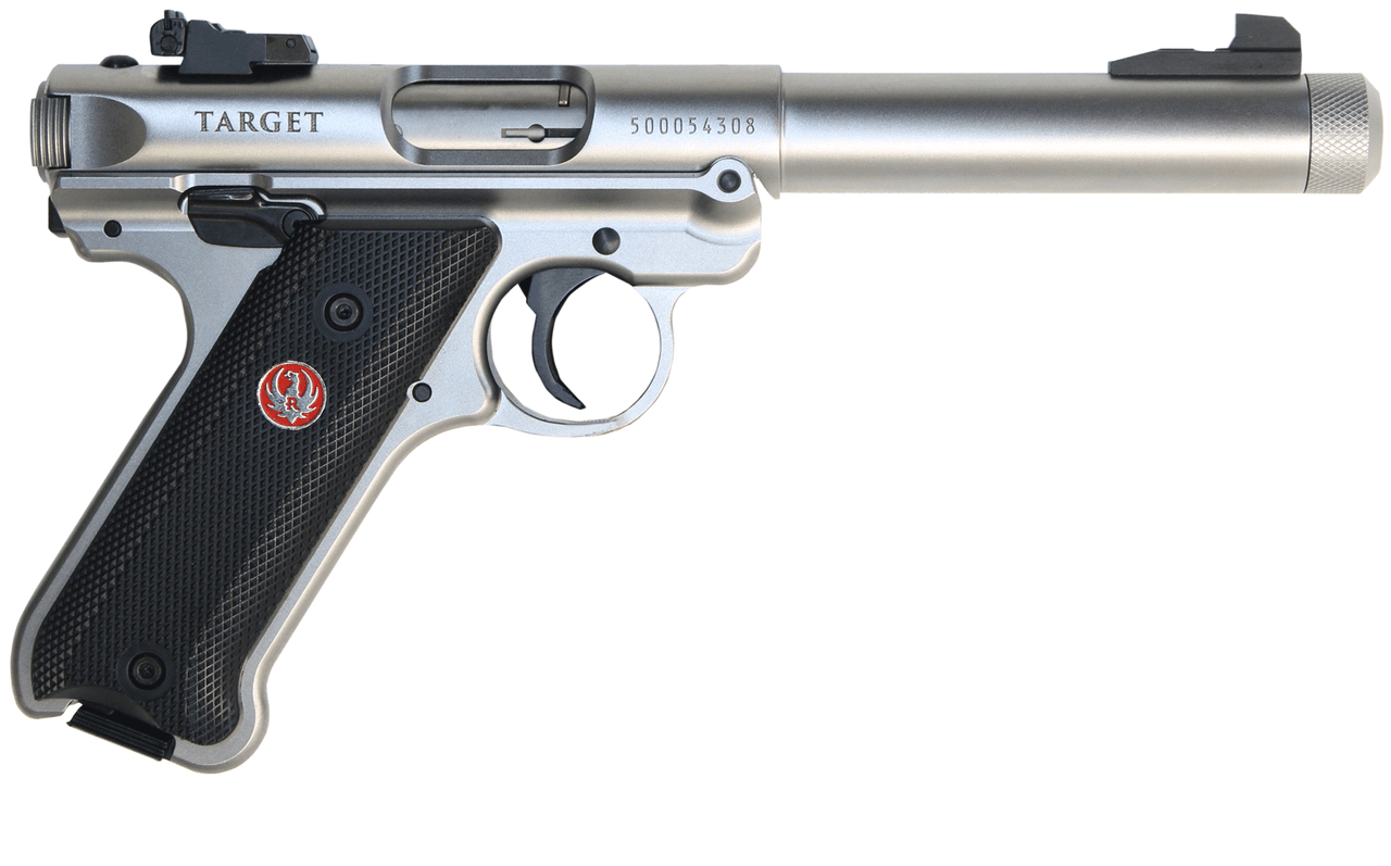 RUGER MKIV 22LR Target Threaded Stainless 140MM