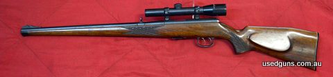Made By J.G. Anschutz GmbH, Waffenfabrik.Ulm/D. West Germany made in 74 Condition of Stutzen Good to VG Good. Rifling Very Good. Missing front sling swivel. Pri