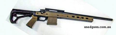 HOWA 1500 in 308W. MDT chassis, Magpul pistol grip and trigger guard, 10 round MDT magazine. 20 inch fluted varmint barrel. 3 position adjustable stock. Stock n