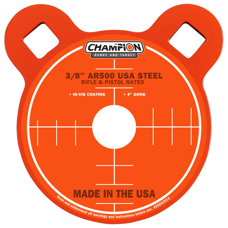 Ar500 Centrefire Rifle Steel Target 3/8" Gong
