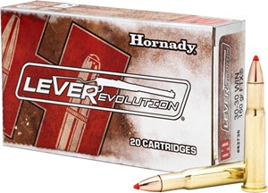 HORNADY
H82730
LEVER EVOLUTION
30/30, 160GR, FTX
POLYMER TIPPED AMMUNITION

SPECIAL
$48.90 /PER 20
$244.50 /PER 100
$489 /PER 200