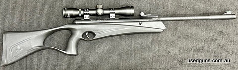 As new Crosman Raven 177 air rifle. Minimal use, excellent condition. Comes with Tasco Pronghorn 4x32 scope.