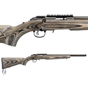 RUGER 
AMERICAN RIMFIRE TARGET
BLUED FINISH
VARMINT THREADED BARREL
LAMINATED GREY STOCK
PIC RAIL
AVAILABLE IN
AMR22LRTG 22LR
AMR22MTG 22WMR
AMR17TG 17HMR
NEW $1049