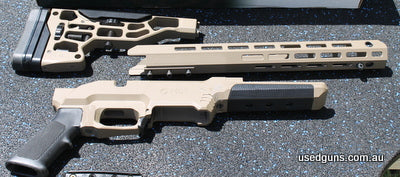 Tikka MDT ESS Chassis in Tan Has only been fitted to the rifle then removed NO field work and very good condition in original box