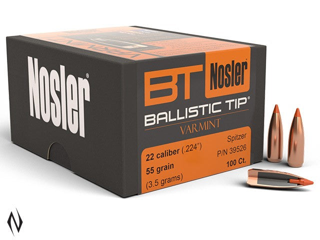 NOSLER 224 55GR BALLISTIC TIP 100PK