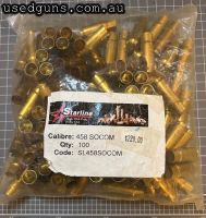 Starline 458 SOCOM 100 Unprimed Cases new. Still sealed in plastic bag never used. Not needed as build did not proceed.
