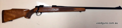 Good condition, slight mark on barrel, all original barrel and Sako butt pad. Shoots under 1" with reloads. Can be rebarreled from .244 H&H Magnum up to 465 H&H