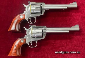 Pair new Ruger 357 Mag 6.5 inches stainless steel. Consecutively Numbered Revolvers