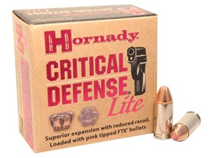 HORNADY 
CRITICAL LITE
9MM AMMO
100GR FTX
NEW
$41.95 /PER 25
$151.10/ PER 100