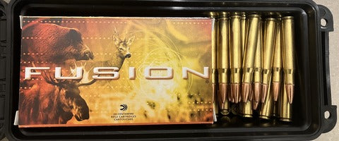 200x Federal Fusion 150gr. Hoarded for a gun i no longer own. Mostly taken out of boxes to save space. I will include mtm box. Grab a bargain! ammo rrp ammo $50