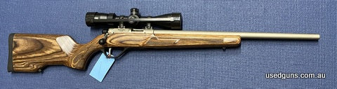 Very good condition Lithgow LA101 in 22LR. Has a laminated stock on a 20 inch barrel. Mounted is a Bushnell Rimfire 3-12x40 scope. Cycles well, great Aussie mad