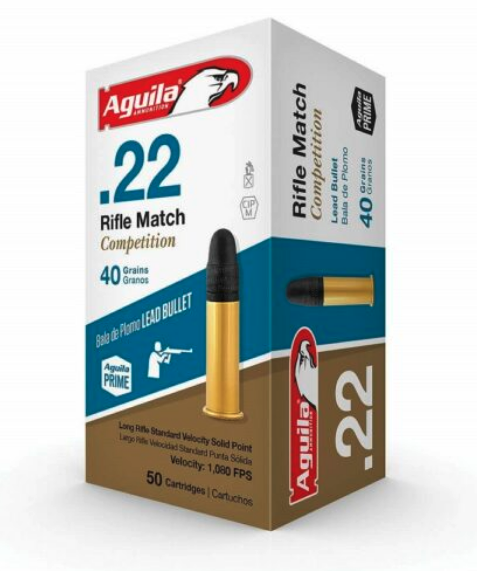 Aguila .22LR Rifle Match 40g STD Lead SP