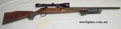 Excellent long range rifle.  24 inch heavy barrel, .Harris bipod. .A quality rifle. By the bolt face and bore this rifle has done very little shooting.