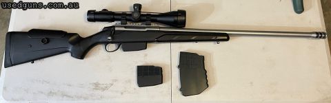 Excellent condition, fired approx. 50 round, fitted with muzzle brake, inc. 2 factory magazines plus 1 Lucky13 10 round mag. Fitted with Bushnell Elite Tactical
