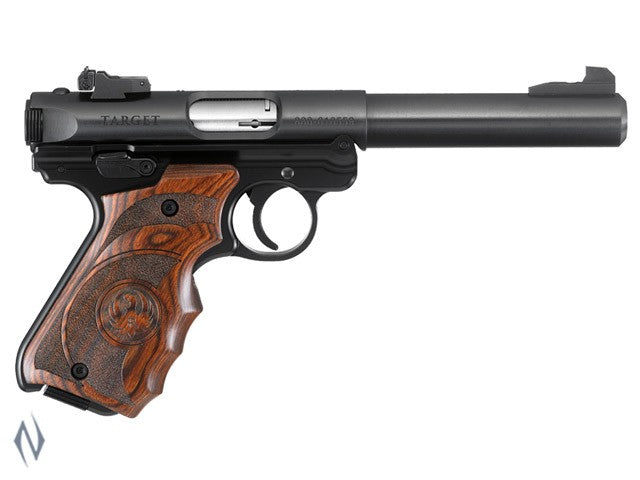 RUGER MARK IV 22LR TARGET BLUED 140MM TARGET GRIPS