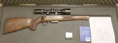 Anschutz 1771 D 223 Remington in Brand New Unfired condition. Custom ordered 20 inch threaded barrel. This is a full German quality rifle for precision and accu