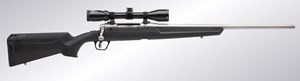 SAVAGE
AXIS II XP SS PACKAGE
STAINLESS STEEL
22" BARREL
DETACHABLE 4 SHOT MAGAZINE
ADJUSTABLE TRIGGER
SYNTHETIC STOCK
1" MOUNTS & RINGS
3-9X40 SCOPE

AVAILABLE IN
223REM SPECIAL NEW $869
308WIN SPECIAL NEW $869