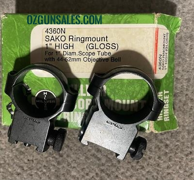 Hillver Sako Rifle 1" High Mounts